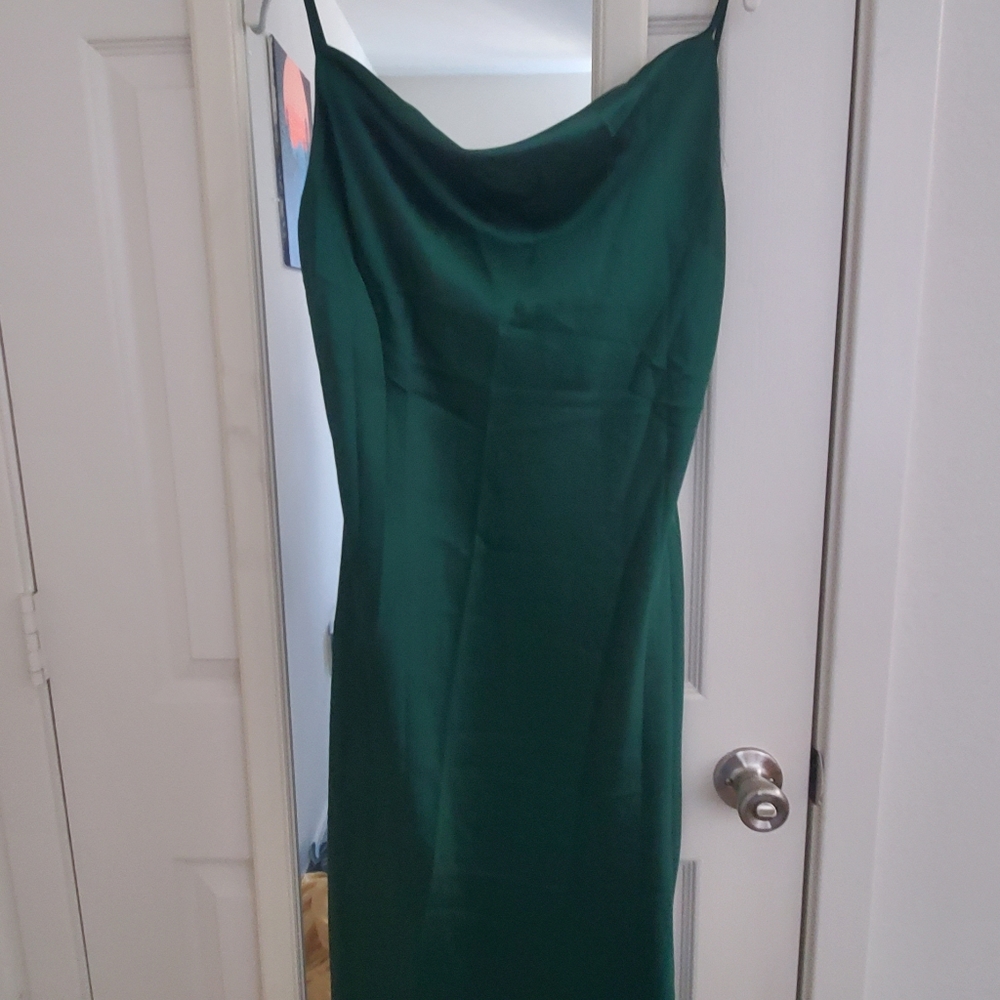 Petal & Pup green satin dress size 8